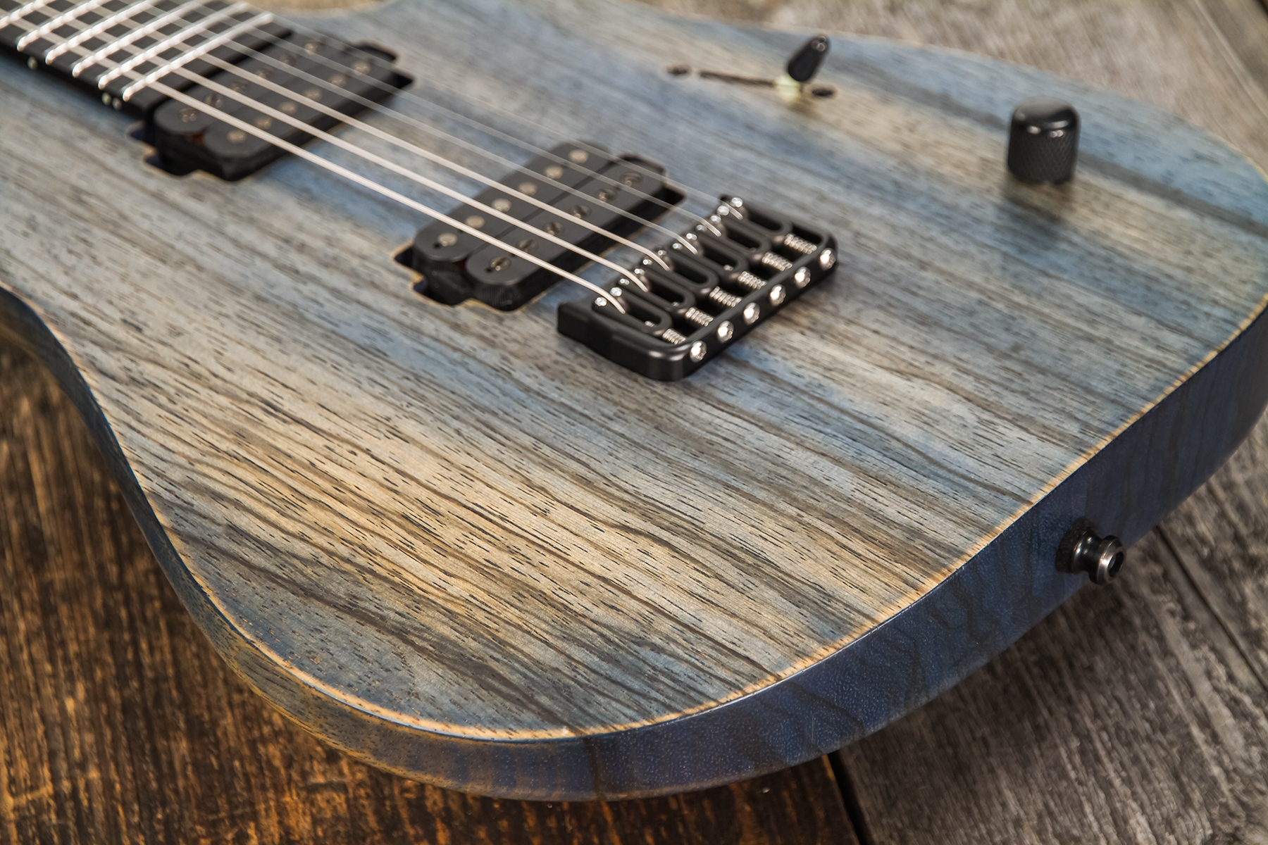 Mayones Guitars Duvell Bl 6 2h Seymour Duncan Ht Eb #2210151 - Antique Blue - Elektrische gitaar in Str-vorm - Variation 3