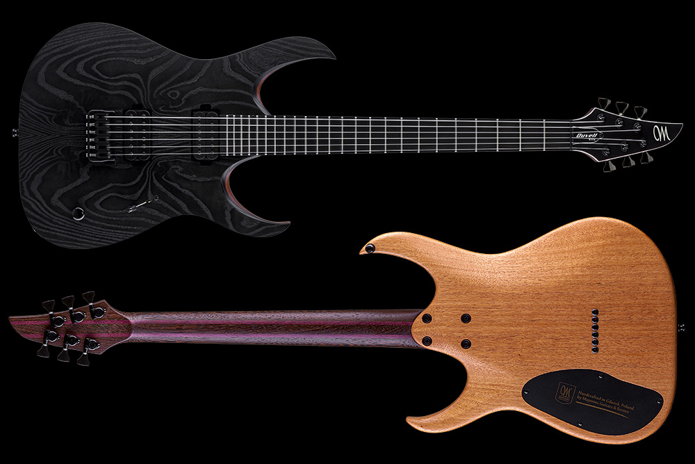 Mayones Guitars Duvell Elite Gothic 6 Hh Seymour Duncan Ht Eb - Gothic Black - Metalen elektrische gitaar - Variation 1