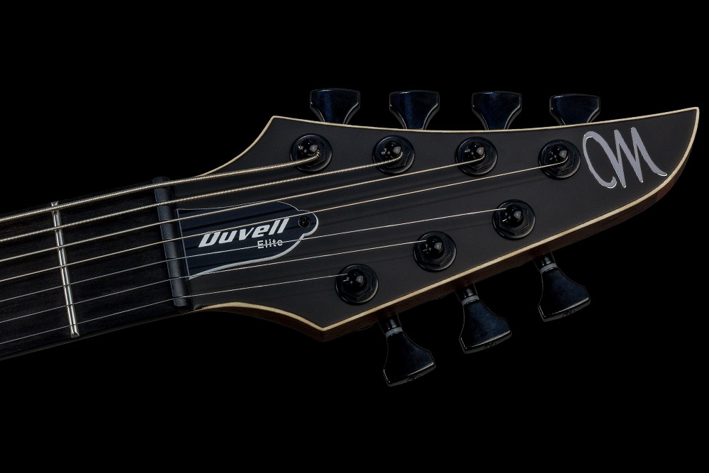 Mayones Guitars Duvell Elite Gothic 7 2h Seymour Duncan Ht Eb - Monolith Black Matt - 7-snarige elektrische gitaar - Variation 4