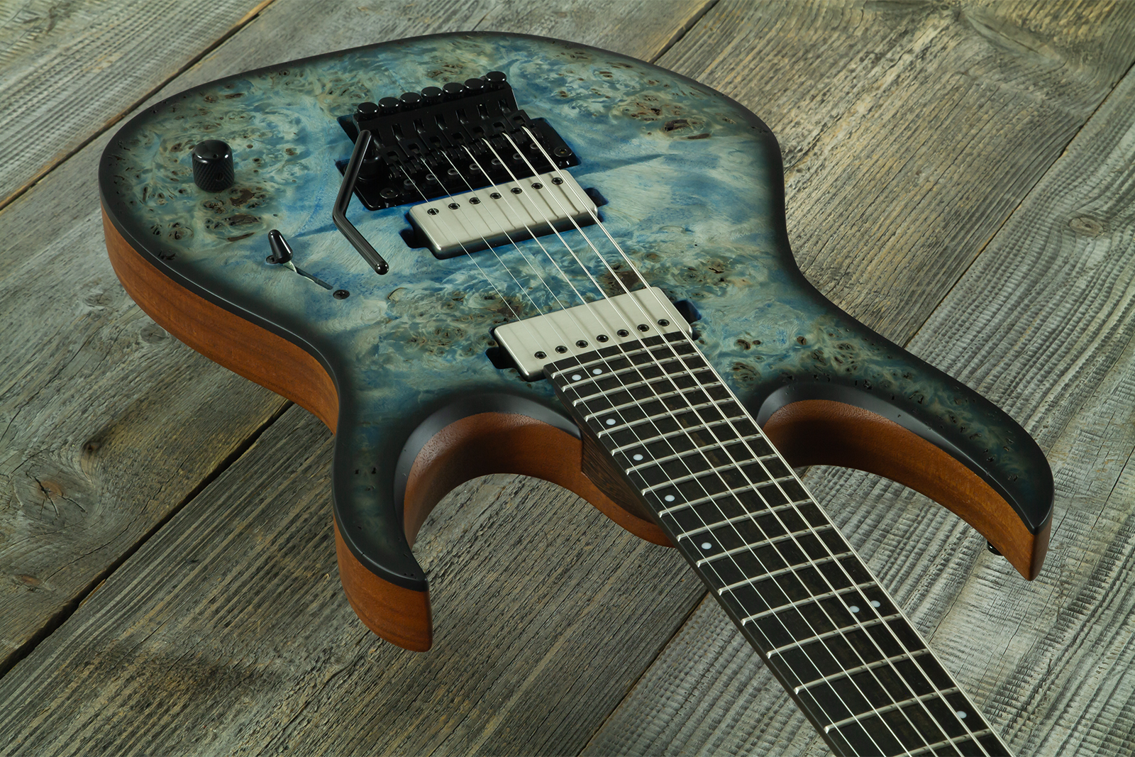 Mayones Guitars Duvell Elite Pro 7c Baryton 2h Velvetrone Fr Eb #df2511178 - Matt Ice Dragon - Bariton elektrische gitaar - Variation 3