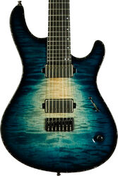 Bariton elektrische gitaar Mayones guitars Regius 7 #RF2510186 (7-String, Baritone) - Turquoise Iris
