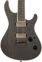 7-snarige elektrische gitaar Mayones guitars Regius Gothic 7 #RF2312801 - Gothic black ash