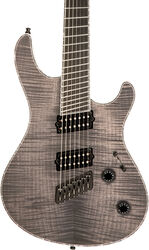 Multi-scale gitaar Mayones guitars Regius VF BKP 7 (Ash, TKO) - Trans graphite 