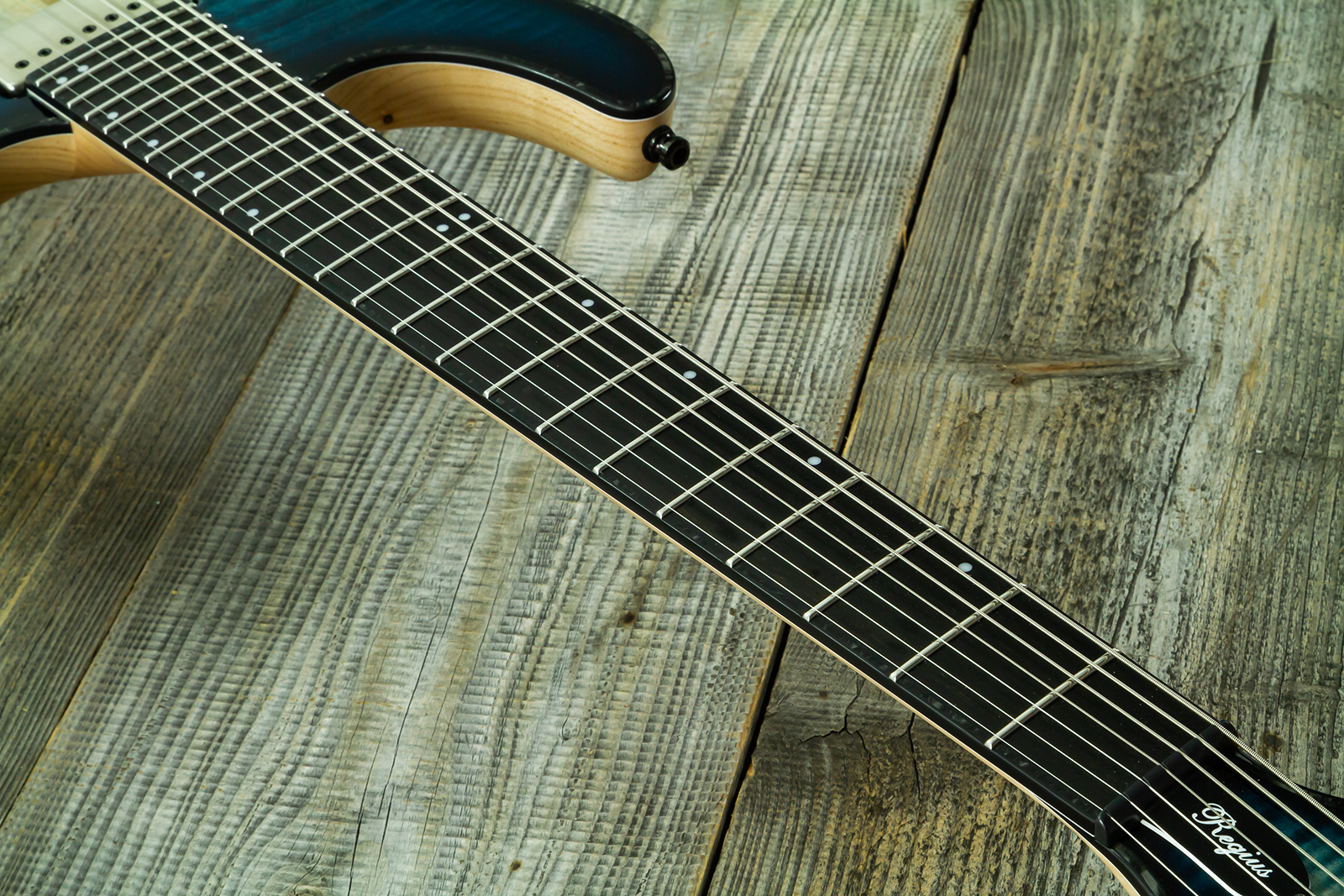 Mayones Guitars Regius 7c Baryton 2h Velvetrone Ht Eb #rf2510186 - Turquoise Iris - Bariton elektrische gitaar - Variation 6