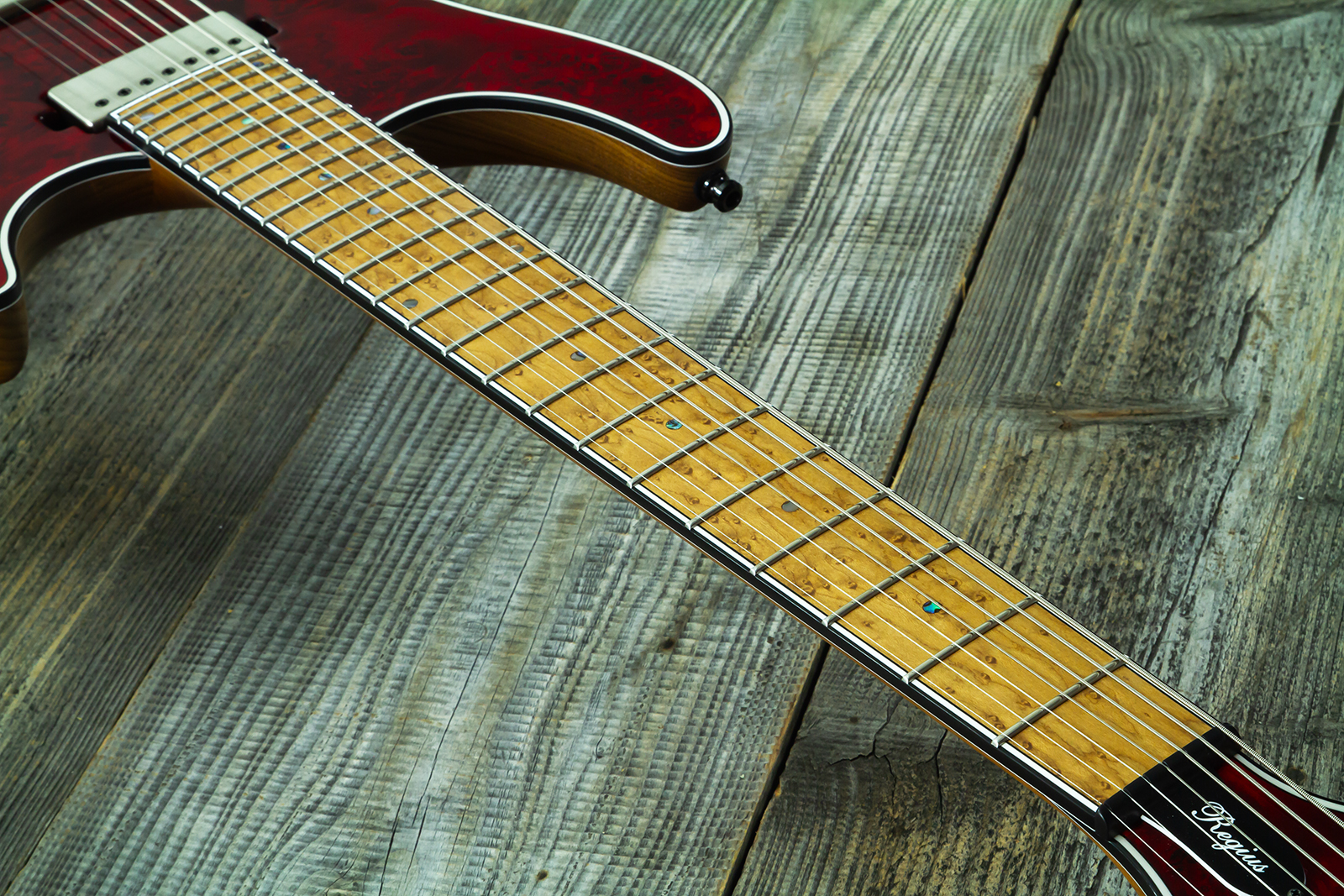 Mayones Guitars Regius 7c Baryton 2h Velvetrone Ht Eb #rf2602251 - Trans Red - Bariton elektrische gitaar - Variation 5