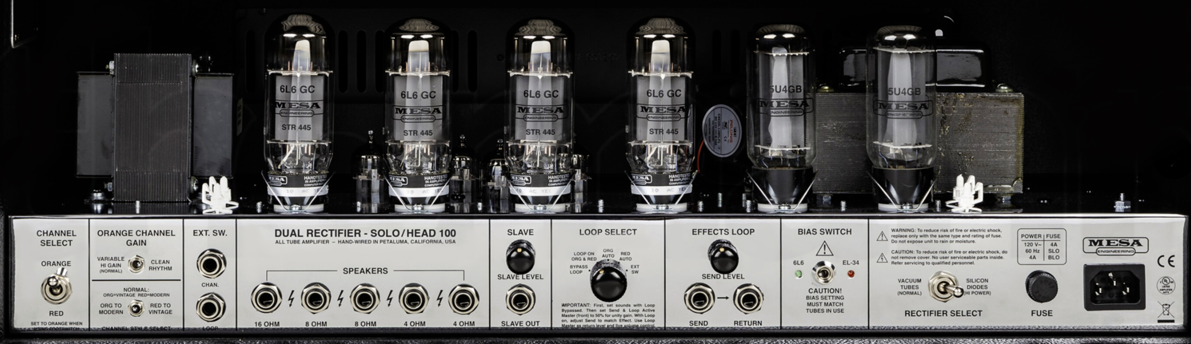 Mesa Boogie 90s Dual Rectifier Head 100w 6l6 Blackout - Gitaarversterker top - Variation 4