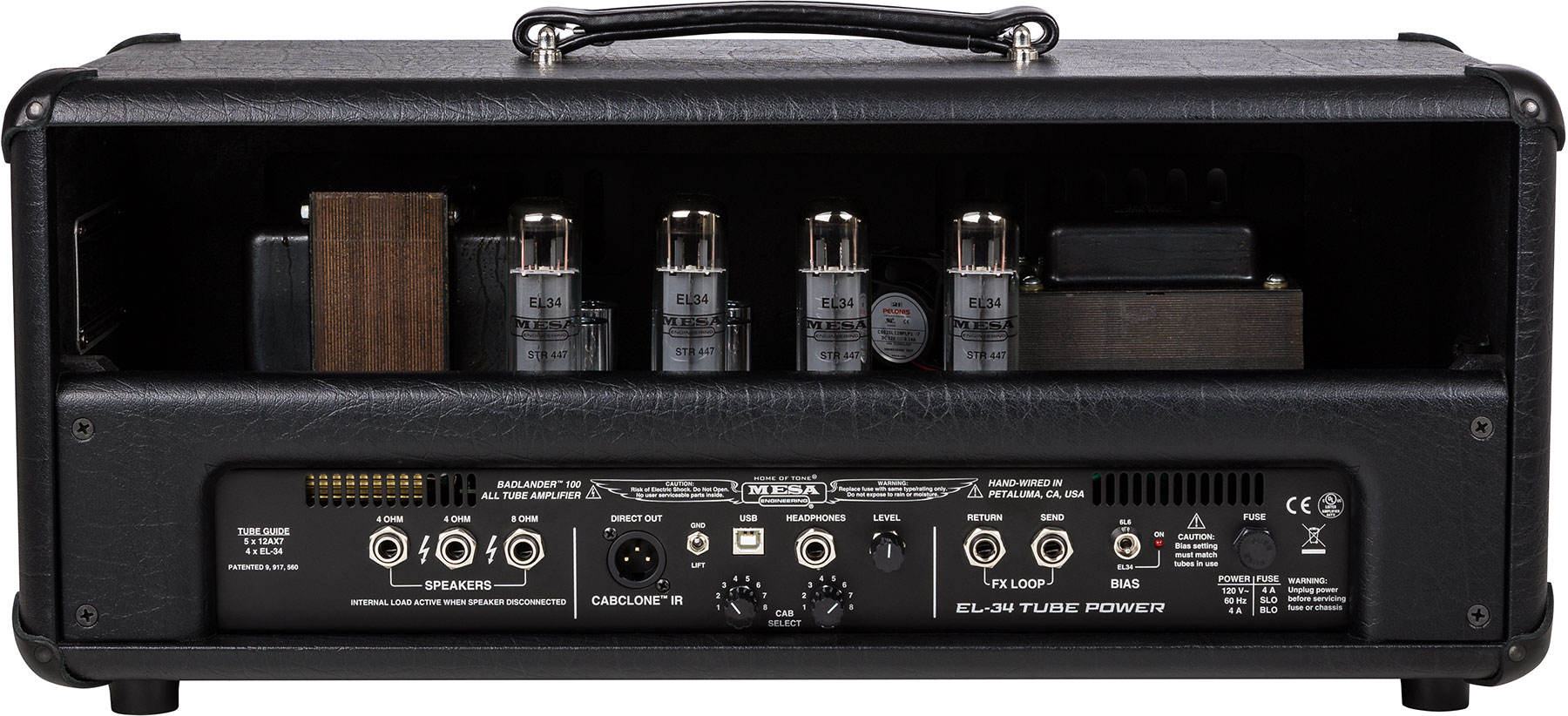 Mesa Boogie Badlander 100 Head 20/50/100w El34 Black Taurus - Gitaarversterker top - Variation 1