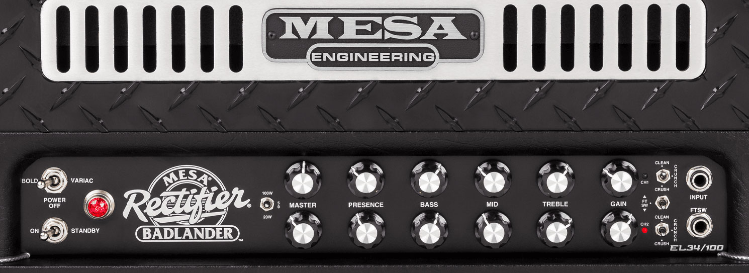 Mesa Boogie Badlander 100 Head 20/50/100w El34 Black Taurus - Gitaarversterker top - Variation 2