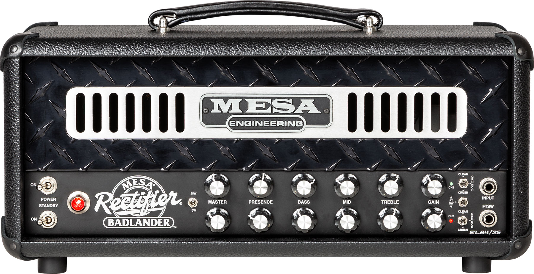 Mesa Boogie Badlander 25 Head 10/25w El84 Black Bronco - Gitaarversterker top - Variation 1