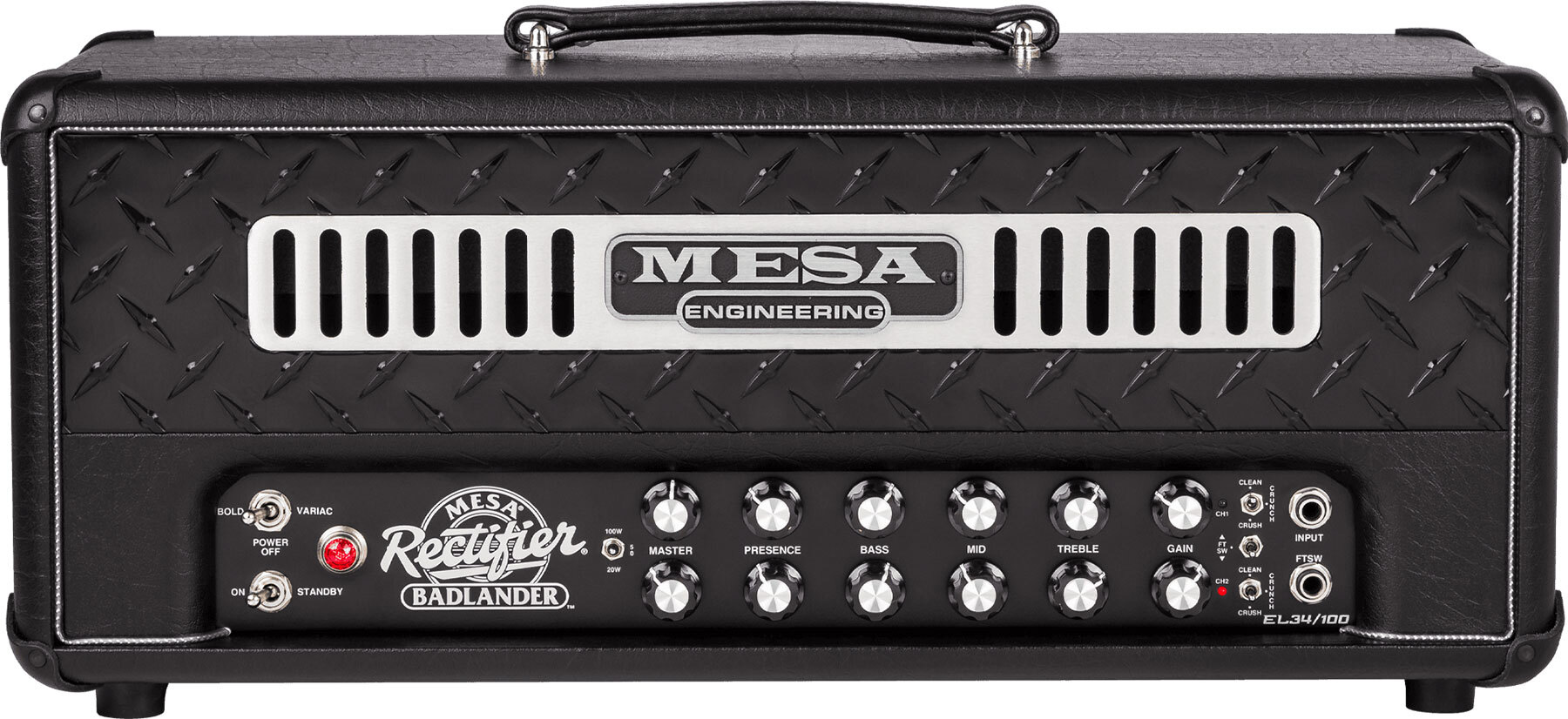 Mesa Boogie Badlander 100 Head 20/50/100w El34 Black Taurus - Gitaarversterker top - Main picture