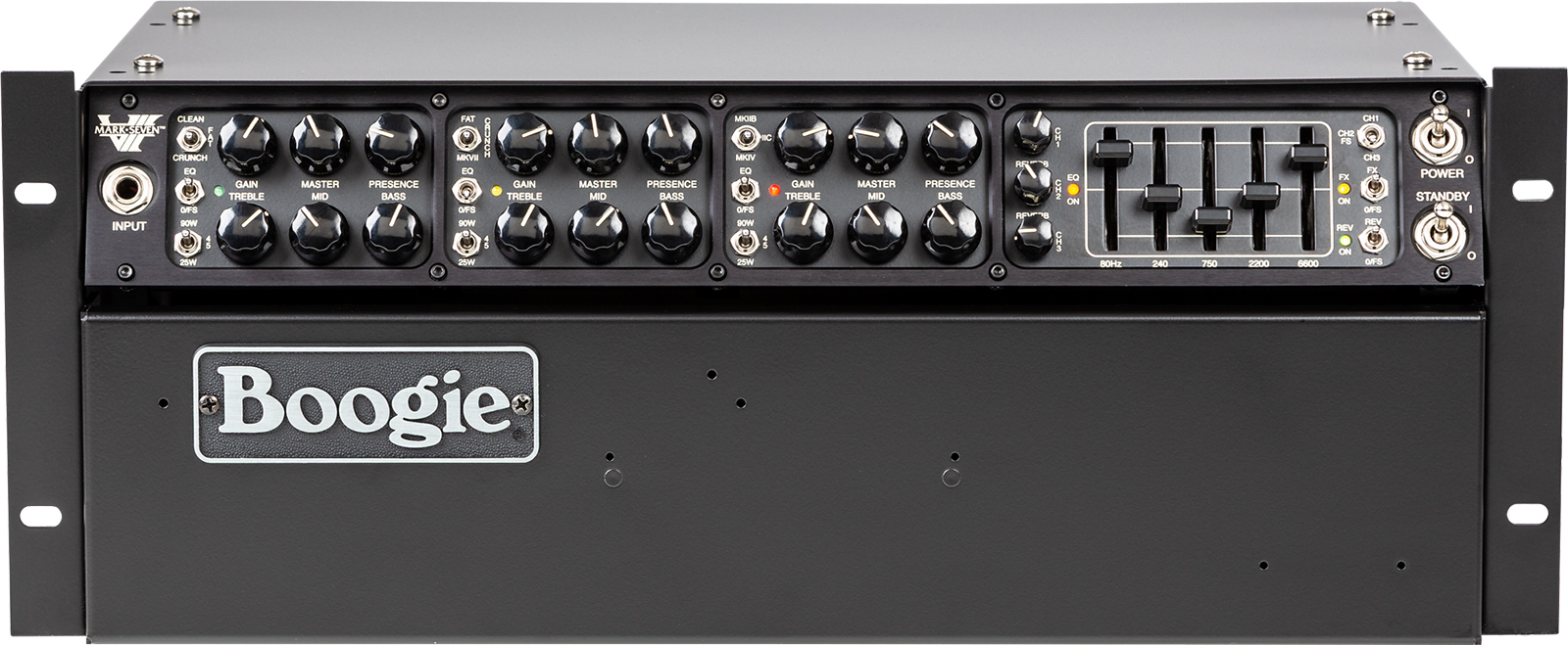 Mesa Boogie Mark Vii Rackmount Head 25/45/90w 6l6 Black - Gitaarversterker top - Main picture