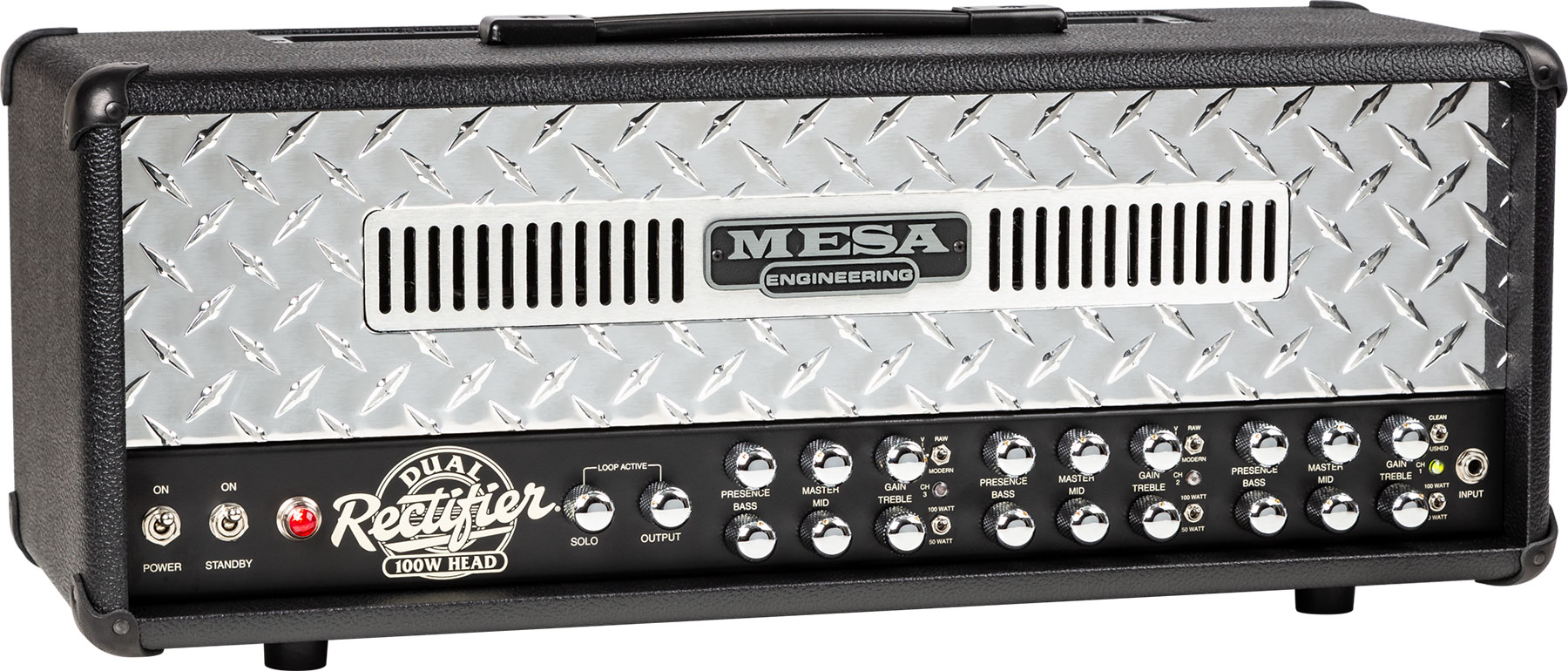 Mesa Boogie Dual Rectifier Head 50/100w 6l6 Black Bronco - Gitaarversterker top - Variation 1