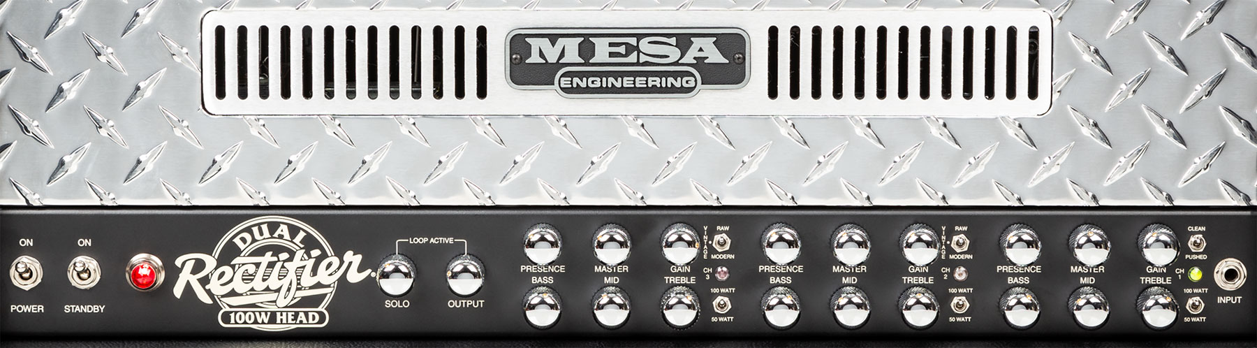 Mesa Boogie Dual Rectifier Head 50/100w 6l6 Black Bronco - Gitaarversterker top - Variation 3