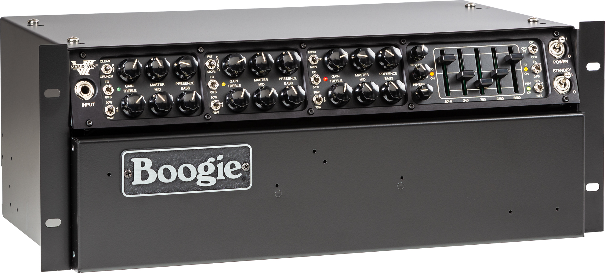 Mesa Boogie Mark Vii Rackmount Head 25/45/90w 6l6 Black - Gitaarversterker top - Variation 1