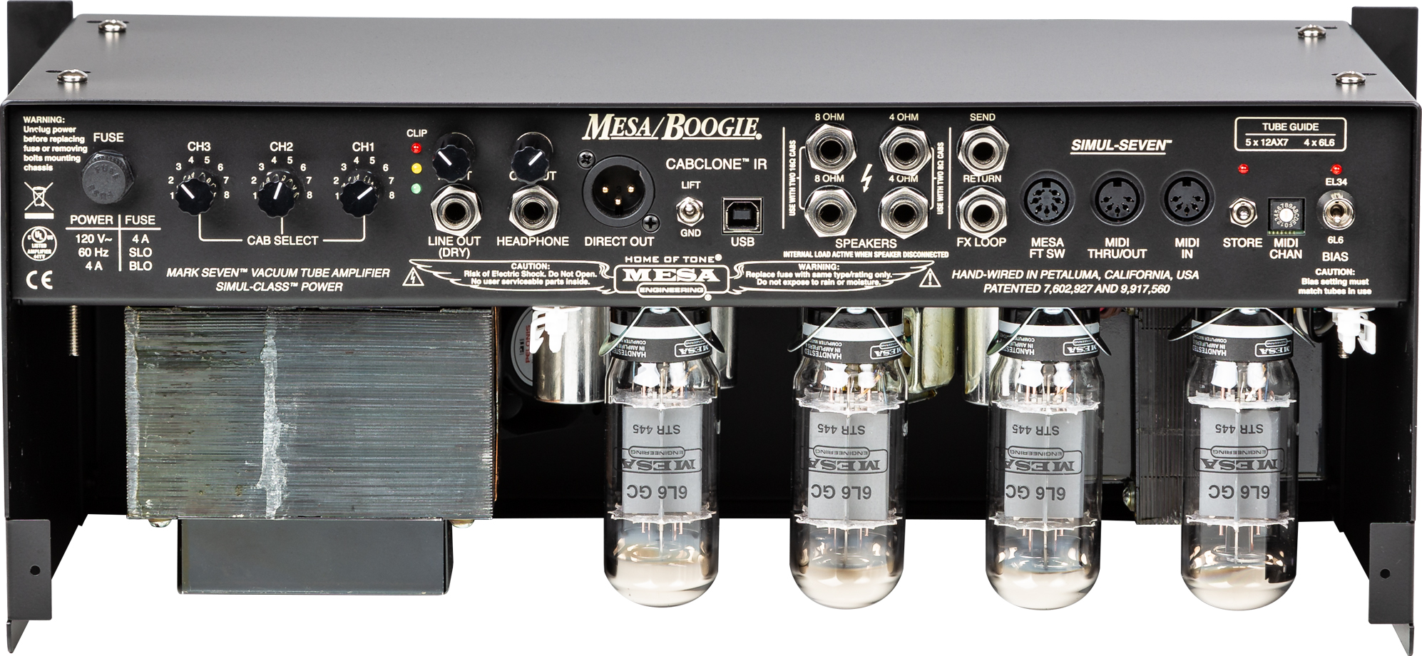 Mesa Boogie Mark Vii Rackmount Head 25/45/90w 6l6 Black - Gitaarversterker top - Variation 2