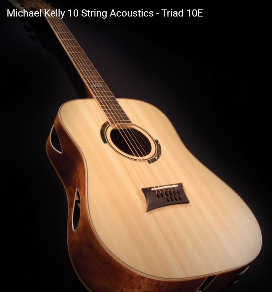 Michael Kelly Triad 10e 10-string Dreadnought Epicea Okoume/ovangkol Ova - Natural - Elektro-akoestische gitaar - Variation 1