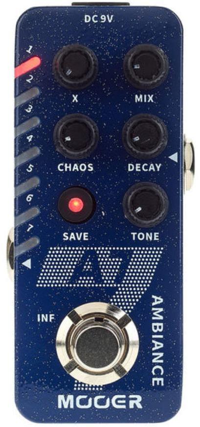 Modulation/chorus/flanger/phaser en tremolo effect pedaal Mooer A7 Ambience Reverb