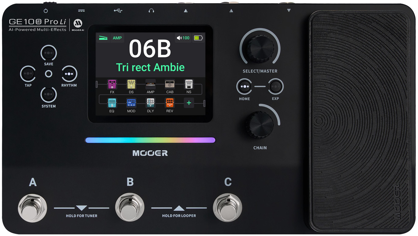 Mooer Ge100 Pro Li - Multieffecten Pedaal voor Electrische Gitaar - Main picture