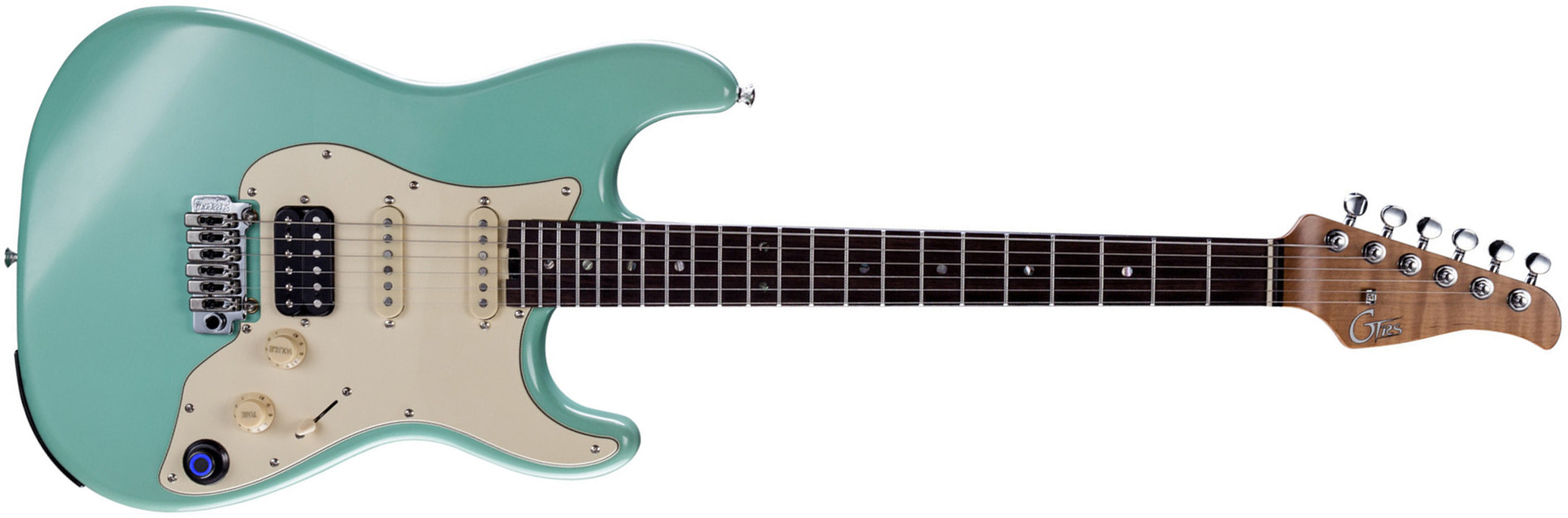 Mooer Gtrs P800 Pro Intelligent Guitar Hss Trem Rw - Mint Green - MIDI / Digital elektrische gitaar - Main picture