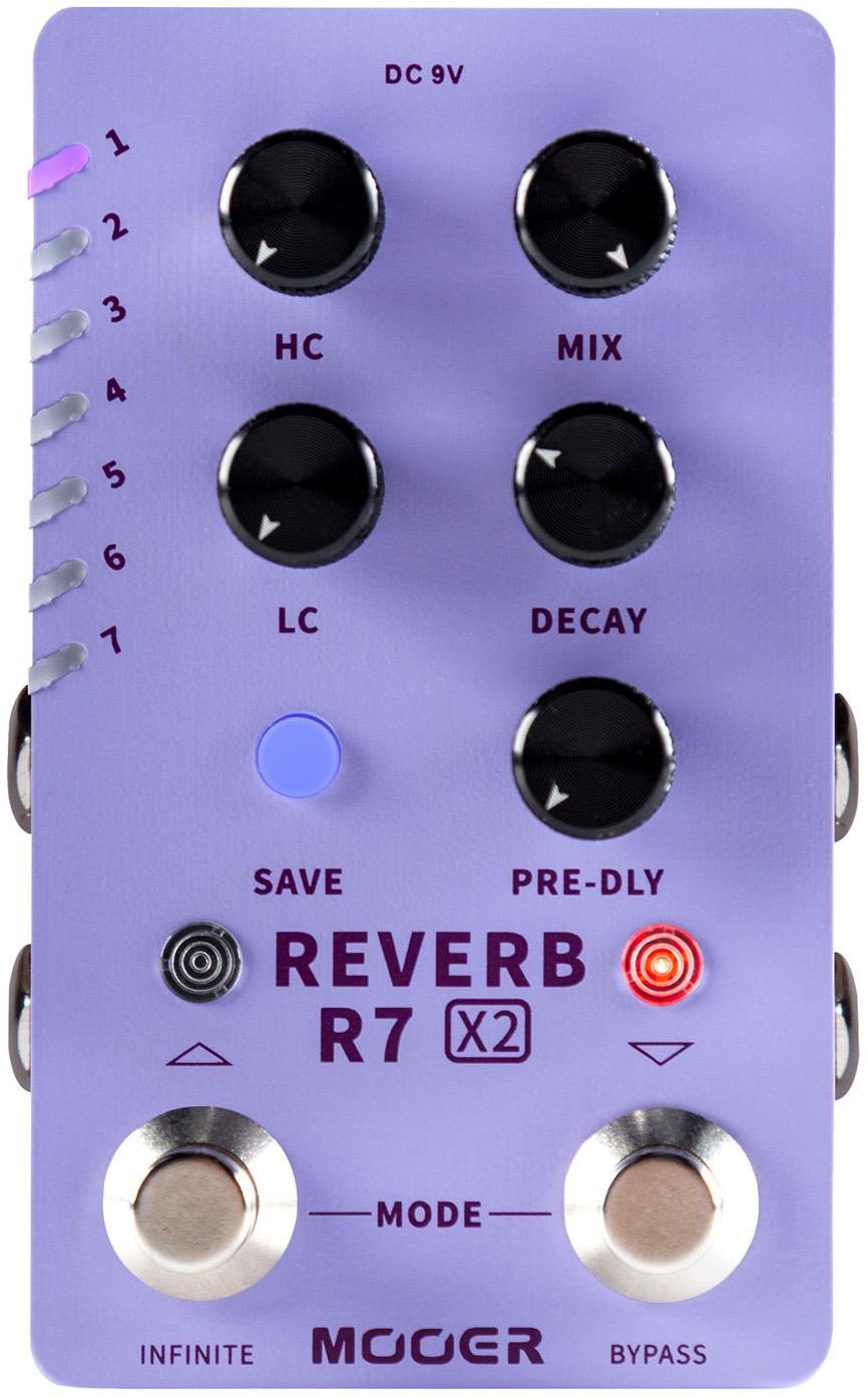 Reverb/delay/echo effect pedaal Mooer R7X2 Reverb