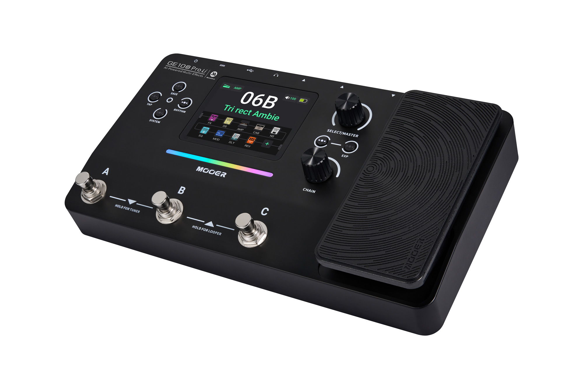 Mooer Ge100 Pro Li - Multieffecten Pedaal voor Electrische Gitaar - Variation 2