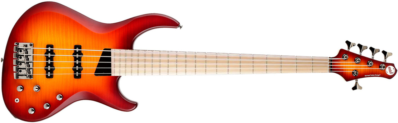 Mtd Saragota Deluxe Ksdx5mn-dcb Kingston 5c Active Lau - Deep Cherry Burst - Solid body elektrische bas - Main picture