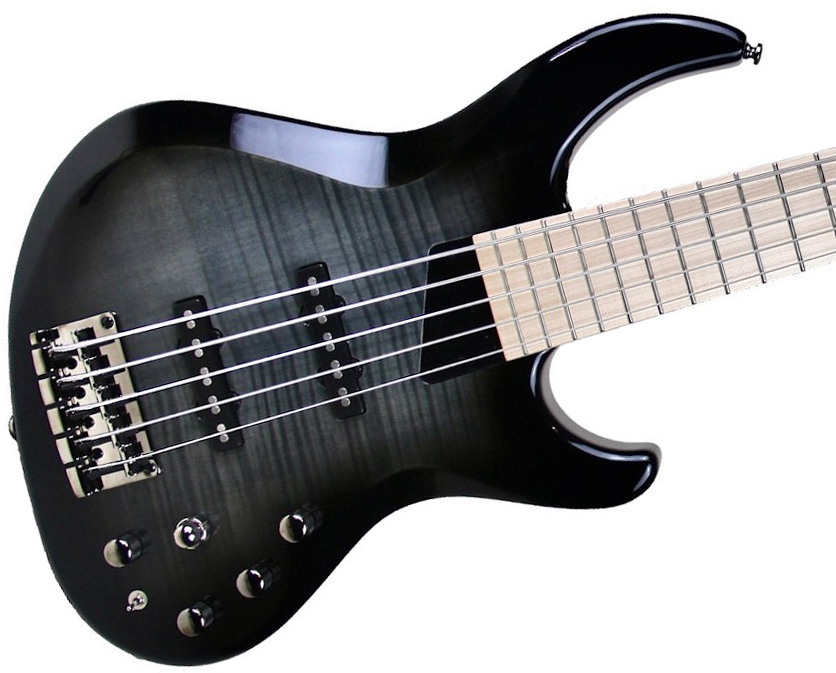 Mtd Saragota Deluxe Ksdx5mn-bbt Kingston 5c Active Mn - Black Burst - Solid body elektrische bas - Variation 1