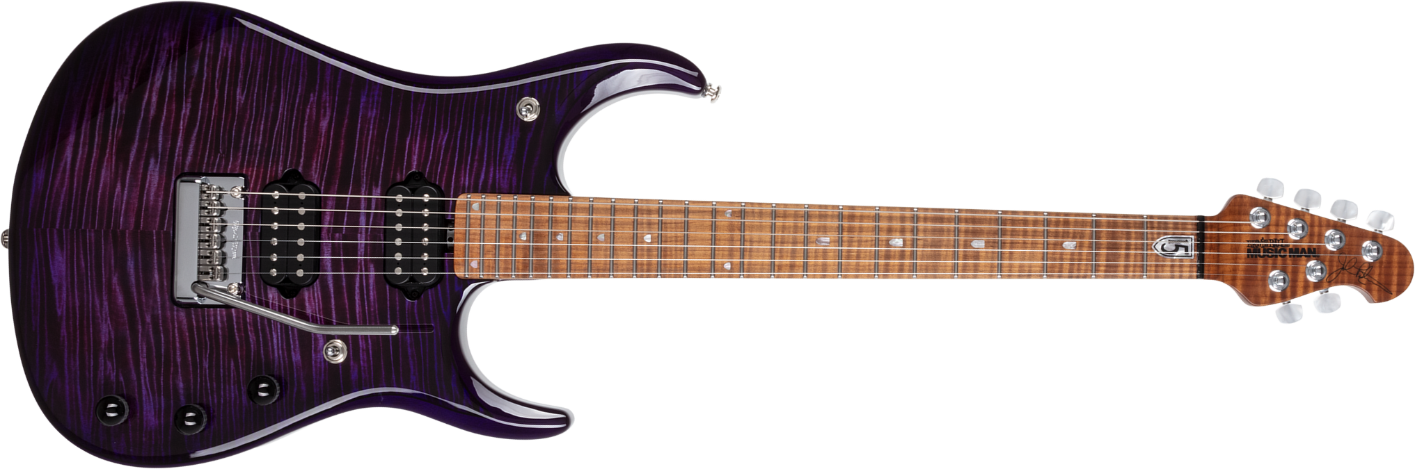 Music Man John Petrucci Jp15 Signature 2h Dimarzio Piezo Trem Mn +housse - Purple Nebula Flame Top - Metalen elektrische gitaar - Main picture
