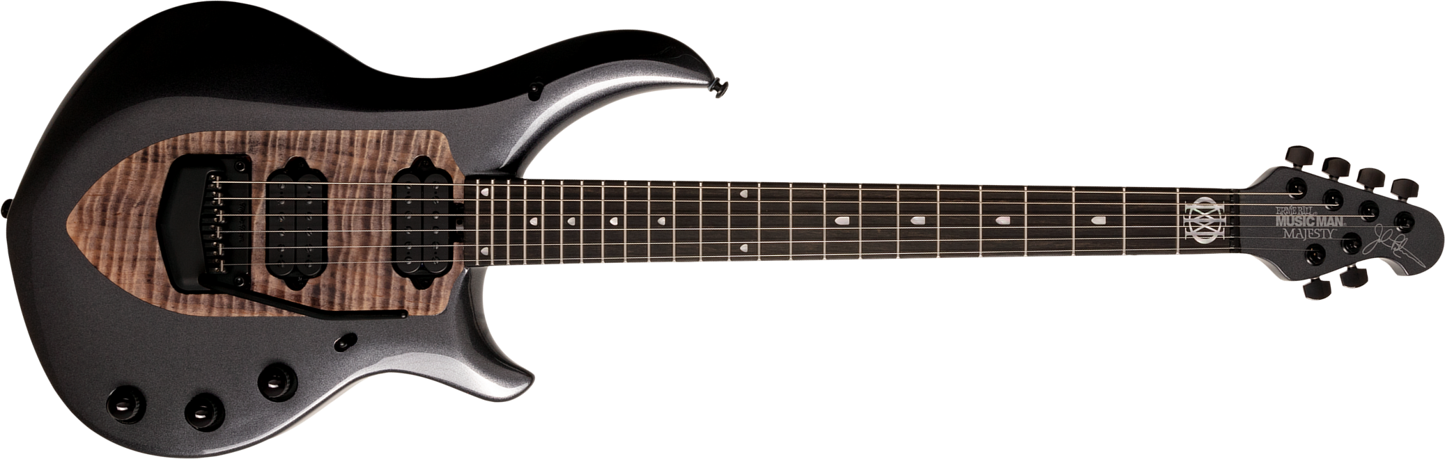 Music Man John Petrucci Majesty 6 Signature 2h Dimarzio Piezo Trem - Smoked Pearl - Metalen elektrische gitaar - Main picture
