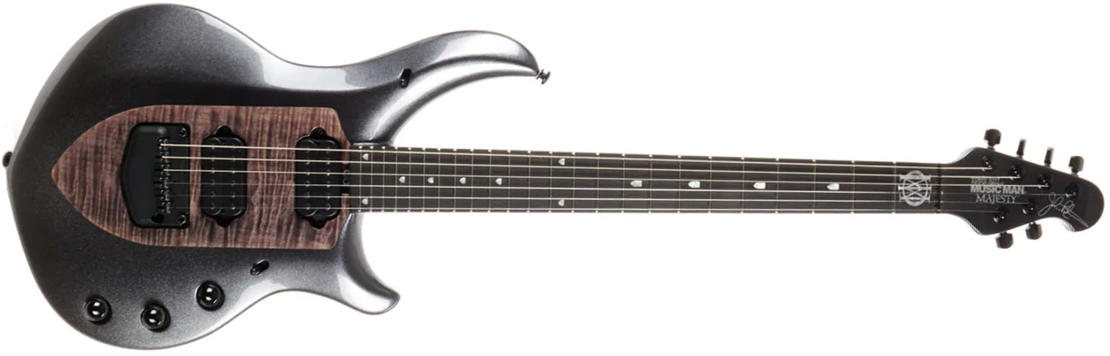 Music Man John Petrucci Majesty 6 Signature 2h Dimarzio Piezo Trem Eb - Smoked Pearl - Metalen elektrische gitaar - Main picture
