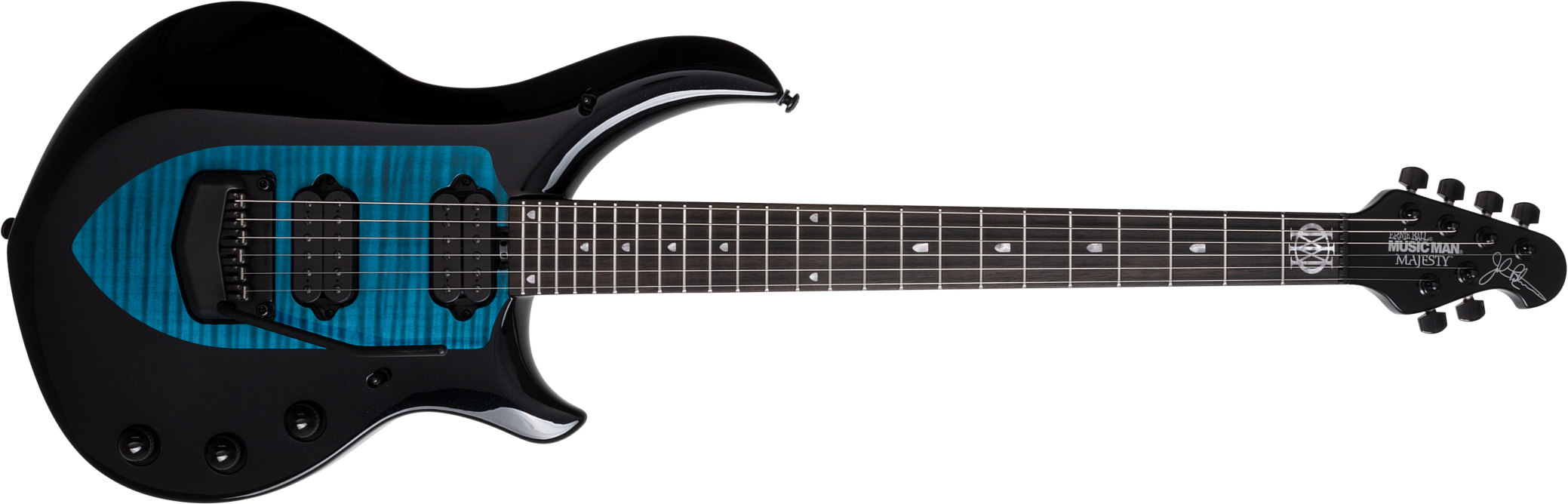 Music Man John Petrucci Majesty 6 Signature 2h Dimarzio Piezo Trem Eb - Okelani Blue - Metalen elektrische gitaar - Main picture