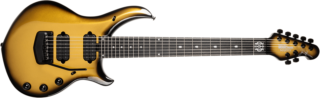 Music Man John Petrucci Majesty 7c Signature 2h Dimarzio Piezo Trem Eb +etui - Gold Eclipse - Kenmerkende elektrische gitaar - Main picture