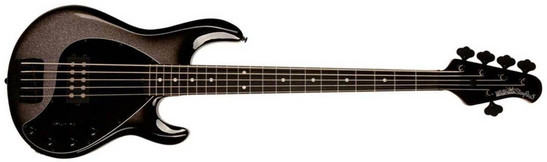 Music Man Stingray Special H 5c Active Eb  +housse - Smoked Chrome - Solid body elektrische bas - Main picture