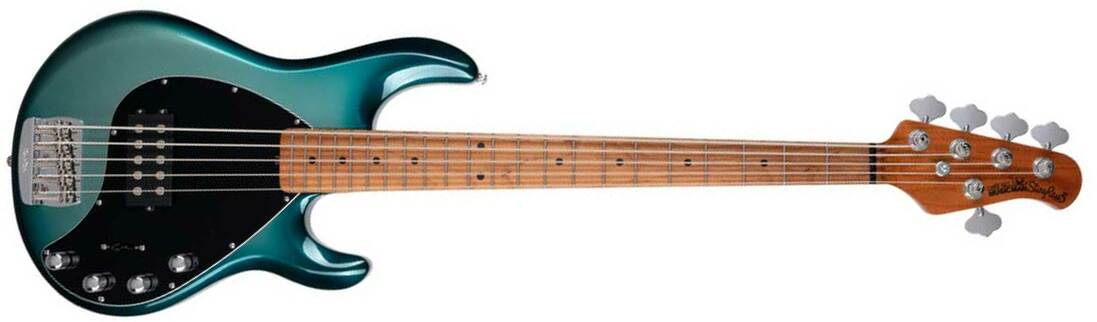 Music Man Stingray Special H 5c Active Mn +housse - Frost Green - Solid body elektrische bas - Main picture