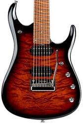 Metal elektrische gitaar Music man John Petrucci JP15 7 +Gig Bag - Tiger eye quilt top