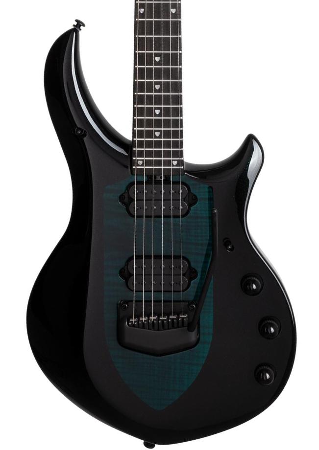Kenmerkende elektrische gitaar Music man John Petrucci Majesty 6 +Gig Bag - Emerald sky