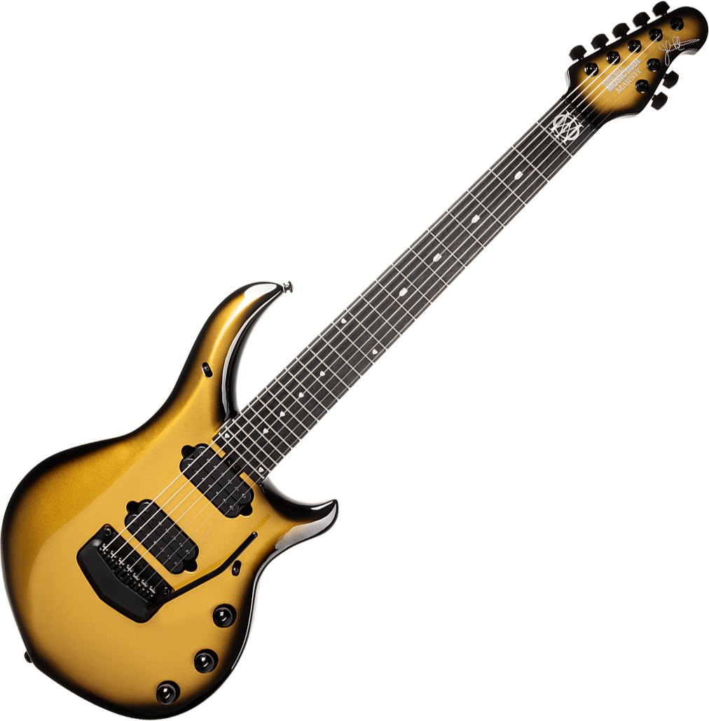 Music Man John Petrucci Majesty 7c Signature 2h Dimarzio Piezo Trem Eb +etui - Gold Eclipse - Kenmerkende elektrische gitaar - Variation 1