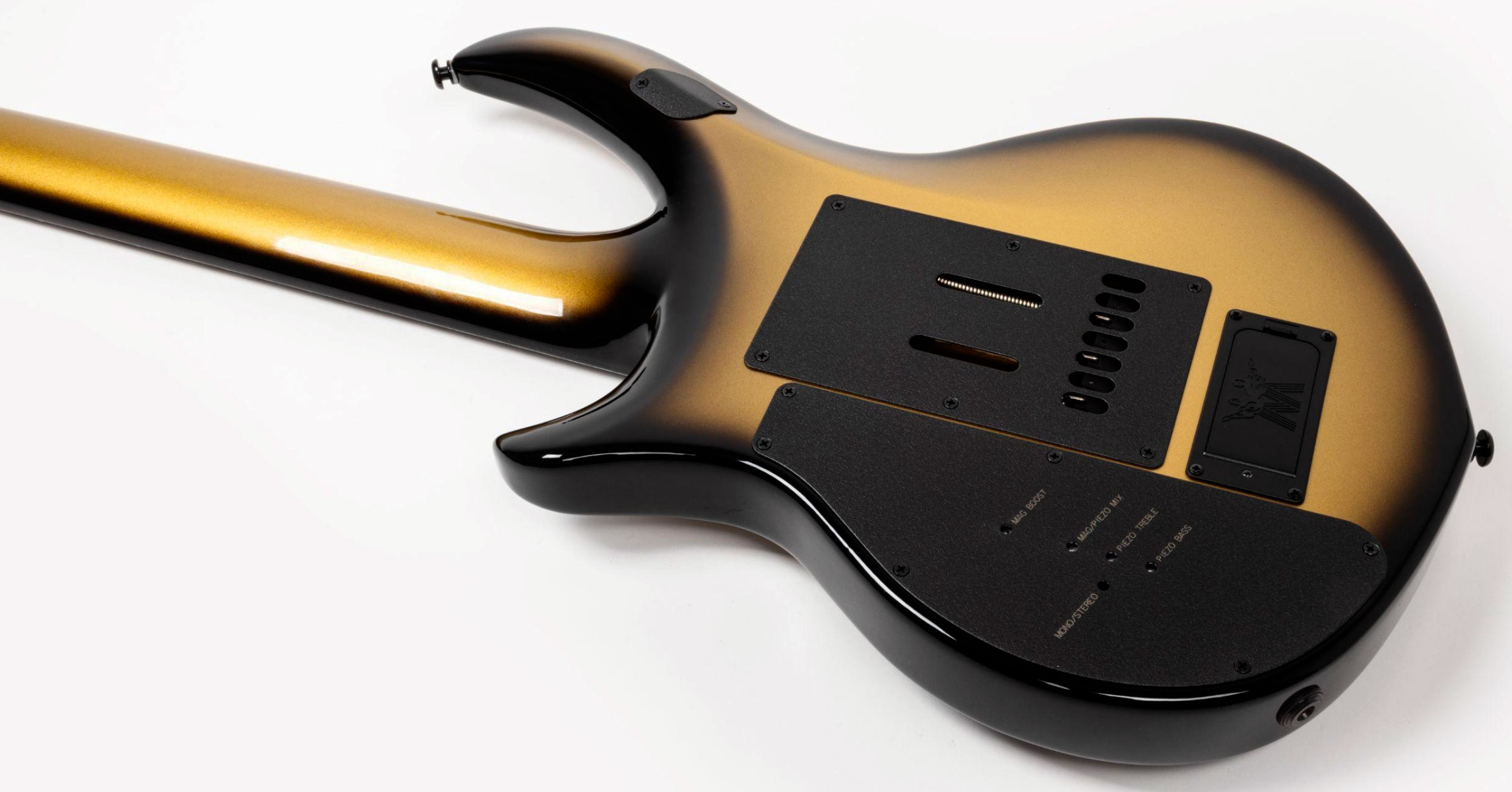 Music Man John Petrucci Majesty 7c Signature 2h Dimarzio Piezo Trem Eb +etui - Gold Eclipse - Kenmerkende elektrische gitaar - Variation 5