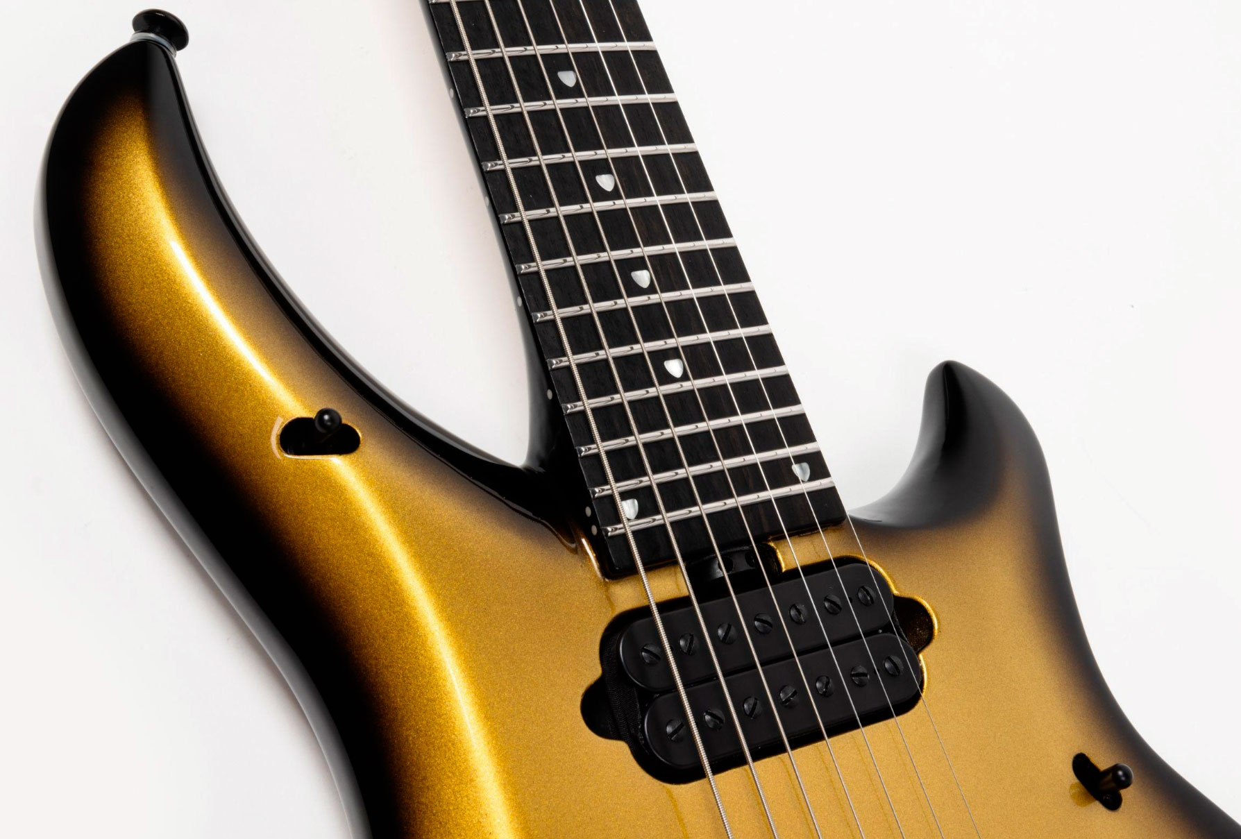 Music Man John Petrucci Majesty 7c Signature 2h Dimarzio Piezo Trem Eb +etui - Gold Eclipse - Kenmerkende elektrische gitaar - Variation 6