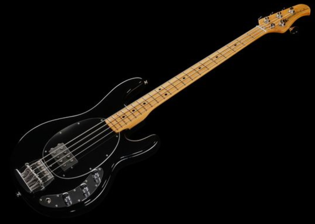 Music Man Stingray Retro 70s Usa Active Mn - Black - Solid body elektrische bas - Variation 1