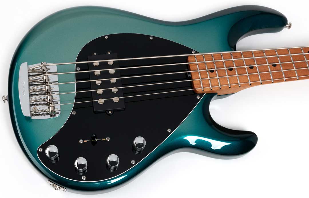 Music Man Stingray Special H 5c Active Mn +housse - Frost Green - Solid body elektrische bas - Variation 2