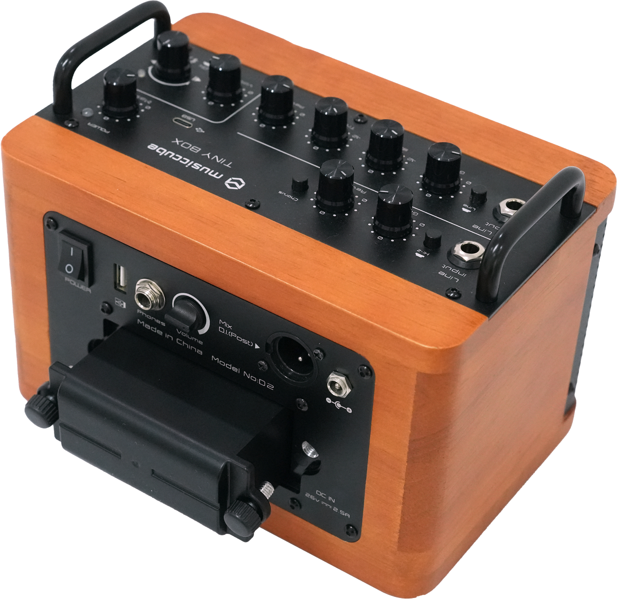 Musiccube Tiny Box D2 Dark Oak Wood - Mobiele PA- systeem - Variation 4