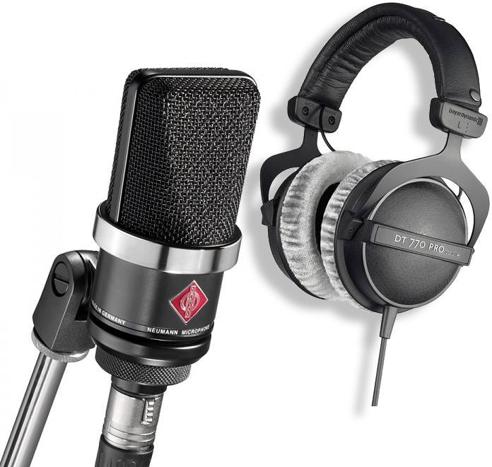 Microfoon set met statief Neumann TLM 102 BK + DT 770 PRO 80 OHMS