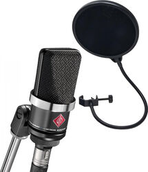 Microfoon set met statief Neumann TLM 102 BK  + Filtre Anti pop