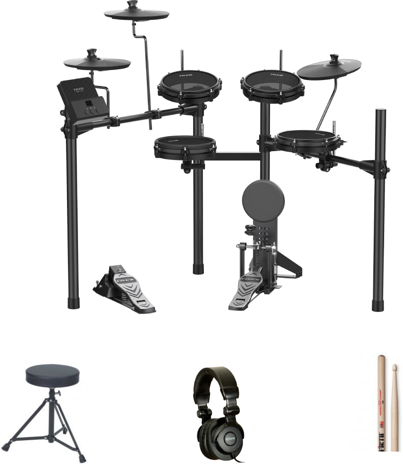 Nux Dm-110 Bundle Complet - X-hp1 + Dt90 + Vic5a - Drum Promo Set - Main picture