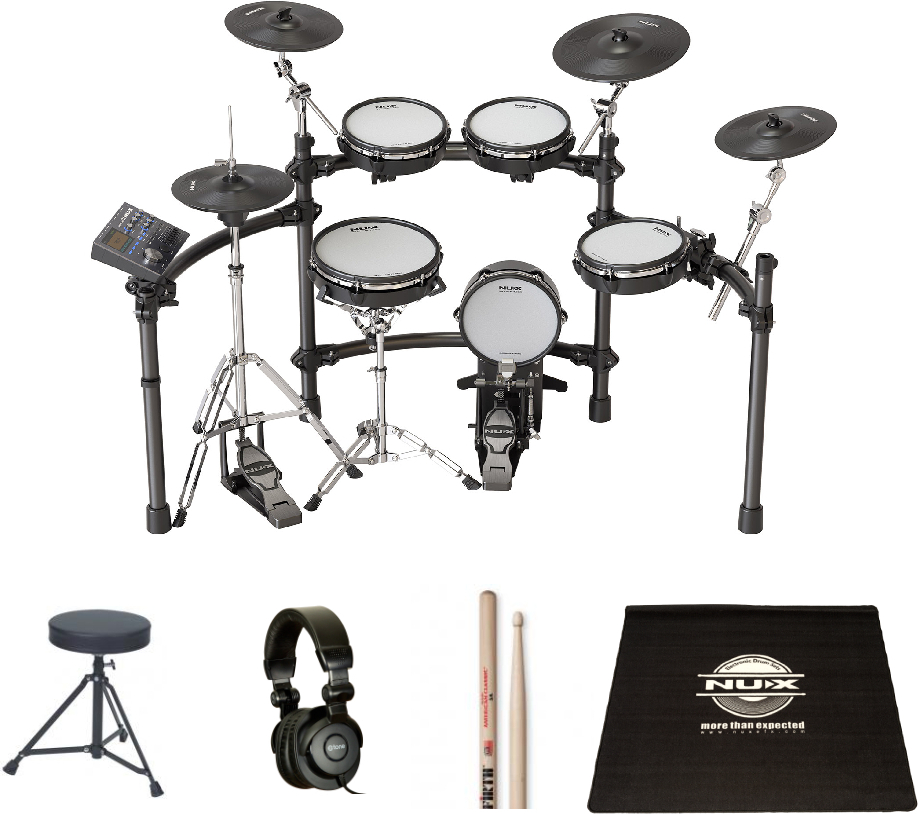 Nux Dm-8 Bundle Complet - X-hp1 + Dt90 + Vic5a - Drum Promo Set - Main picture