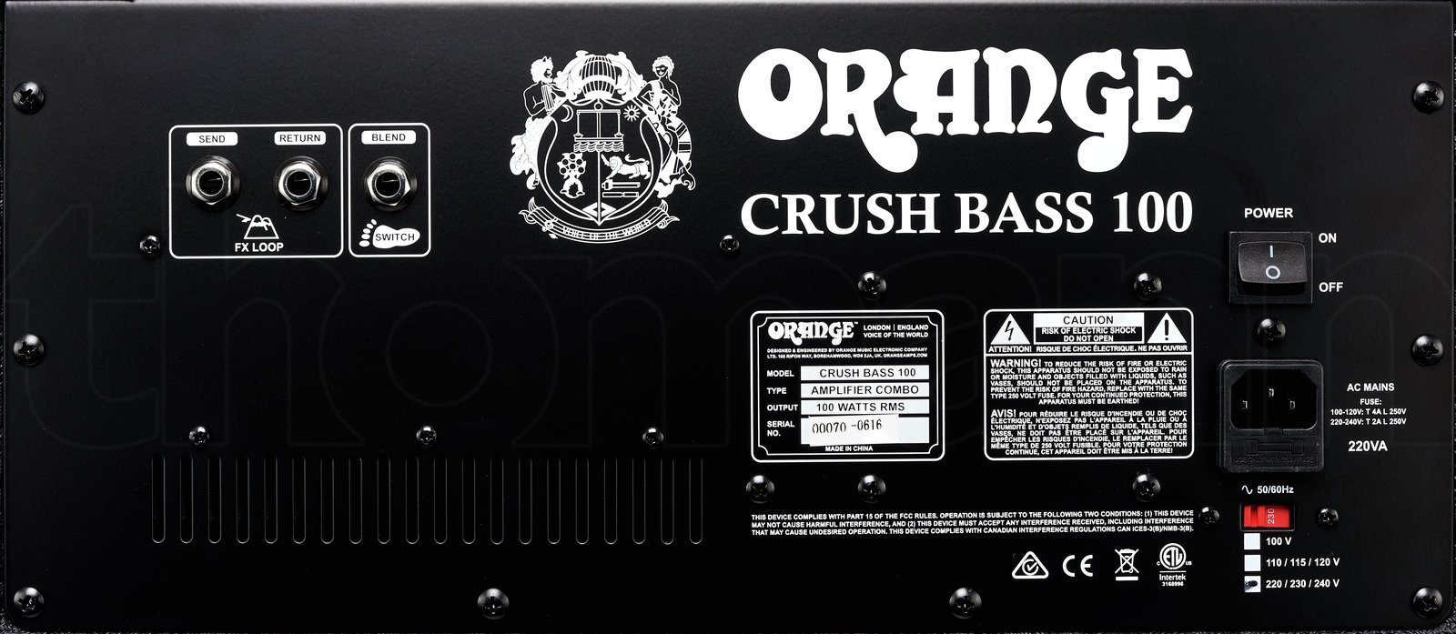 Orange Crush Bass 100 100w 1x15 - Black - Combo voor basses - Variation 3