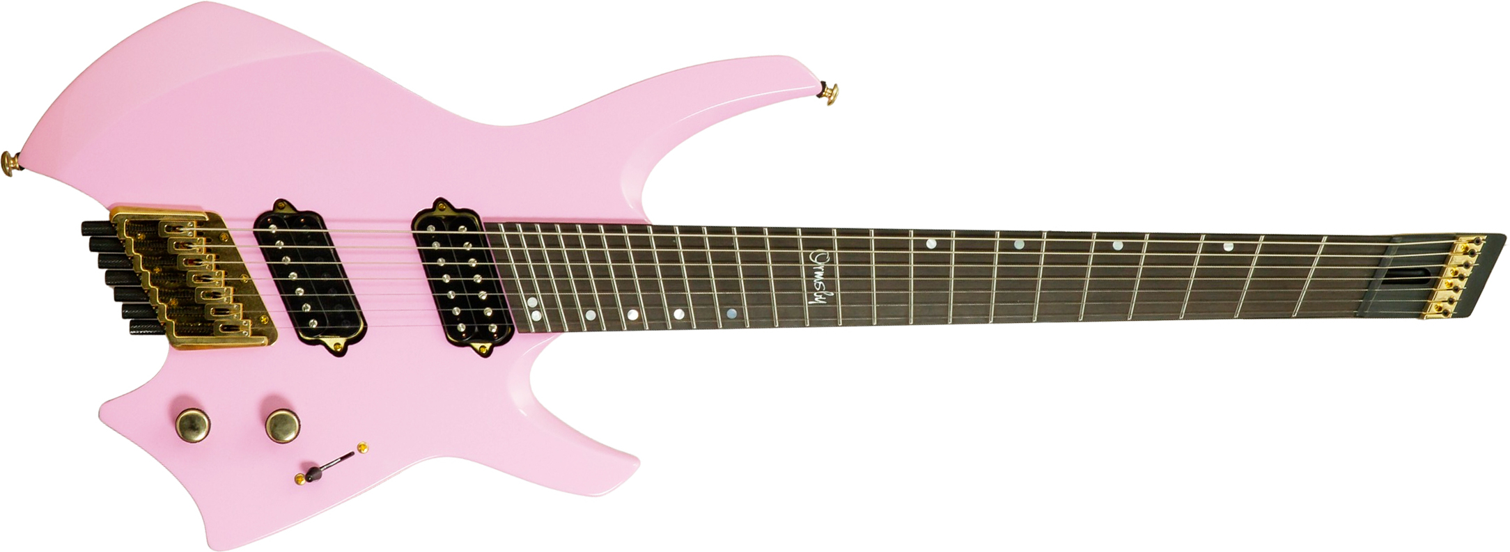 Ormsby Goliath Headless 7 Gtr Run 14 7c Multiscale 2h Ht Eb - Shell Pink - Multi-scale gitaar - Main picture