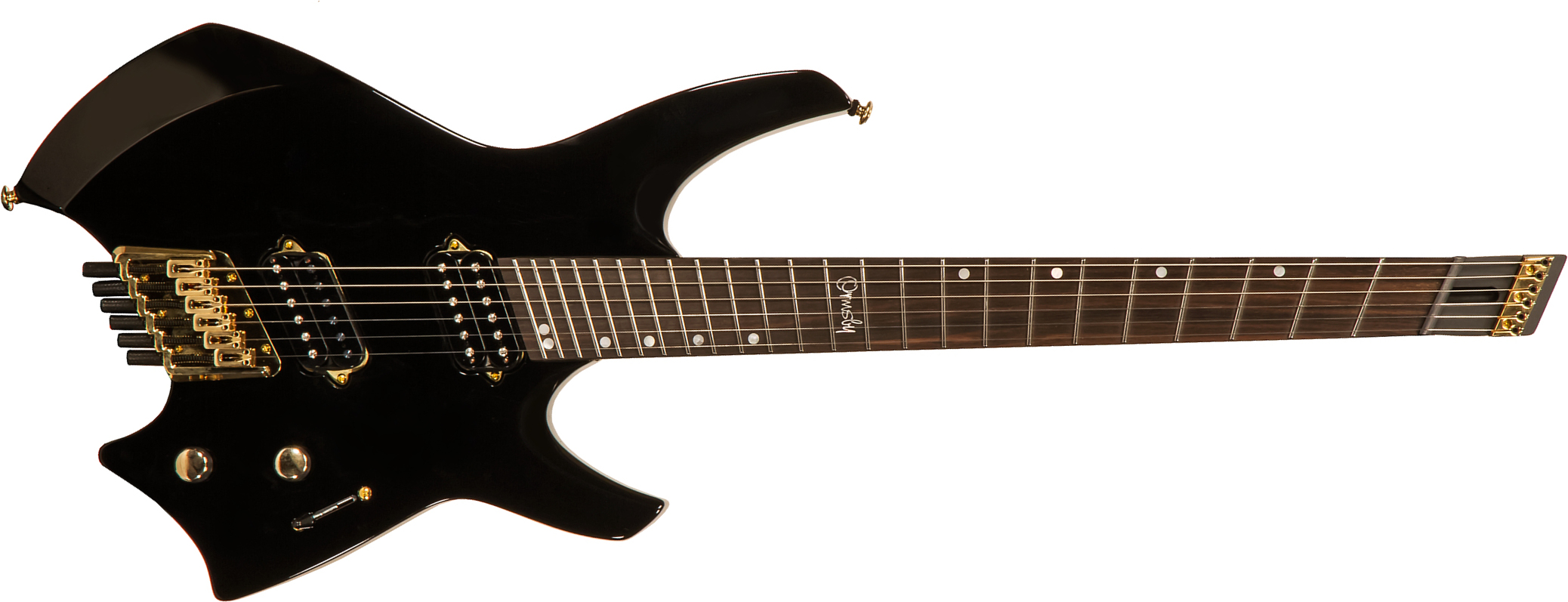 Ormsby Goliath Headless Gtr 6c Multiscale 2h Ht Eb - Tuxedo Black - Elektrische gitaar in Str-vorm - Main picture
