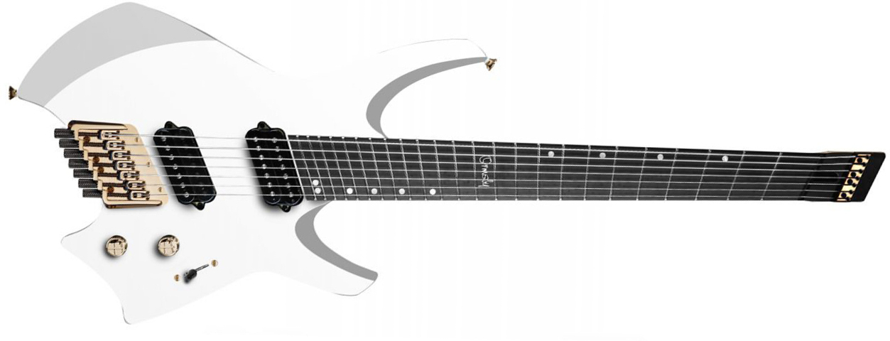 Ormsby Goliath Headless Gtr 7c Multiscale 2h Ht Eb - Ermine White - Multi-scale gitaar - Main picture